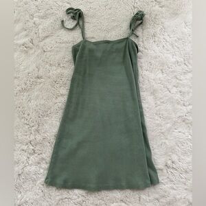 Green mini dress